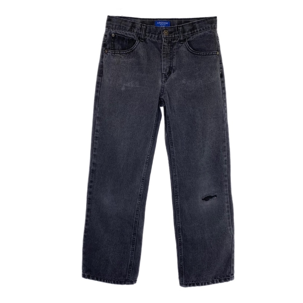 Arizona Jean Co Boy’s Distressed Faded Black Relaxed Fit Jeans